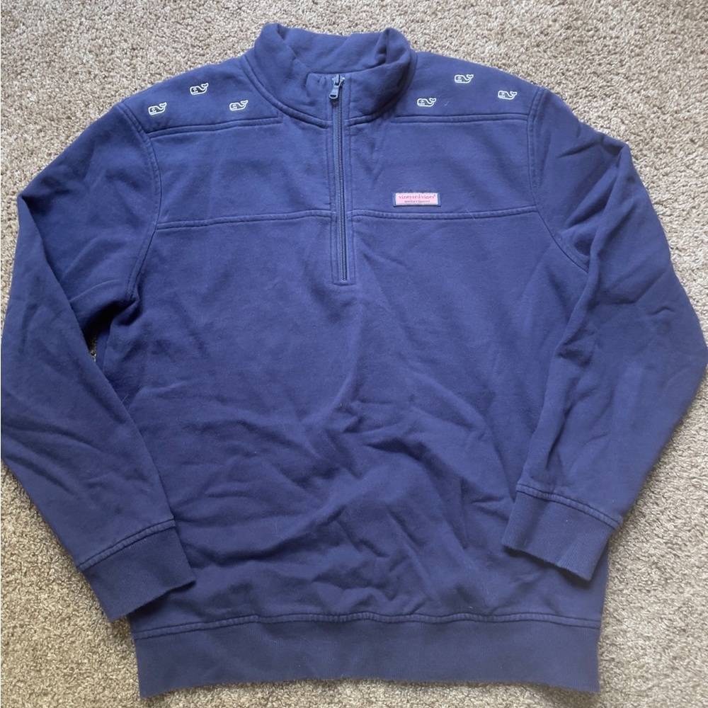 Vineyard Vines Men's Blue Zip-Up Sweater